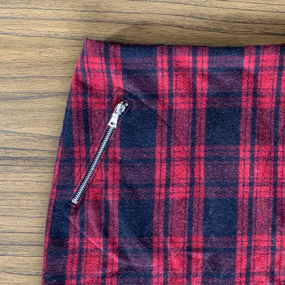 Gap Red Plaid Mini Skirt